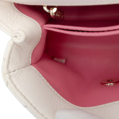 Extra Mini Quilted Goatskin Rainbow Top Handle Flap