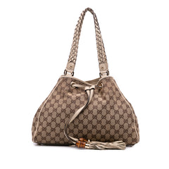 Medium GG Canvas Braided Peggy Tote
