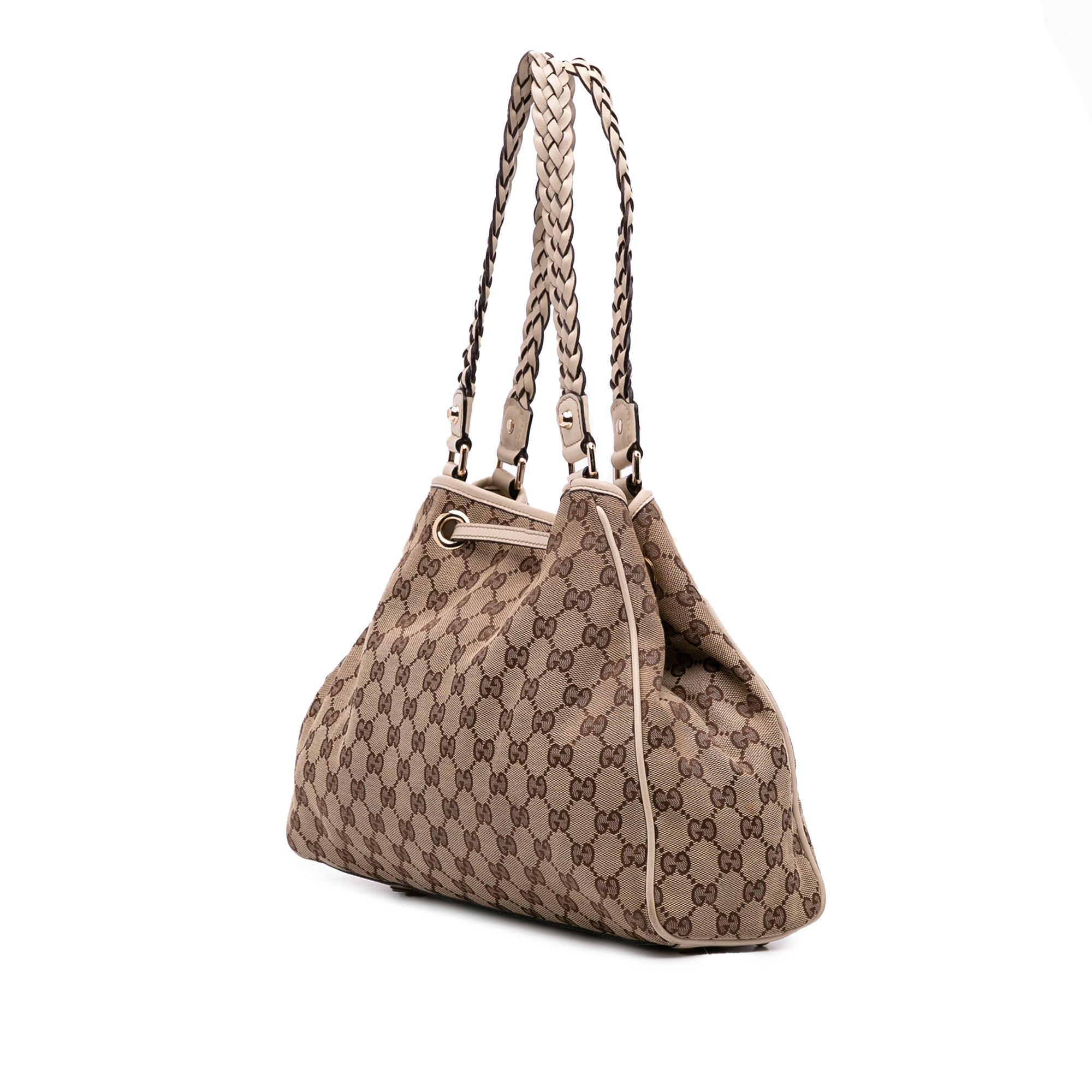 Medium GG Canvas Braided Peggy Tote