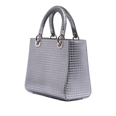 Medium Metallic Patent Microcannage Lady Dior