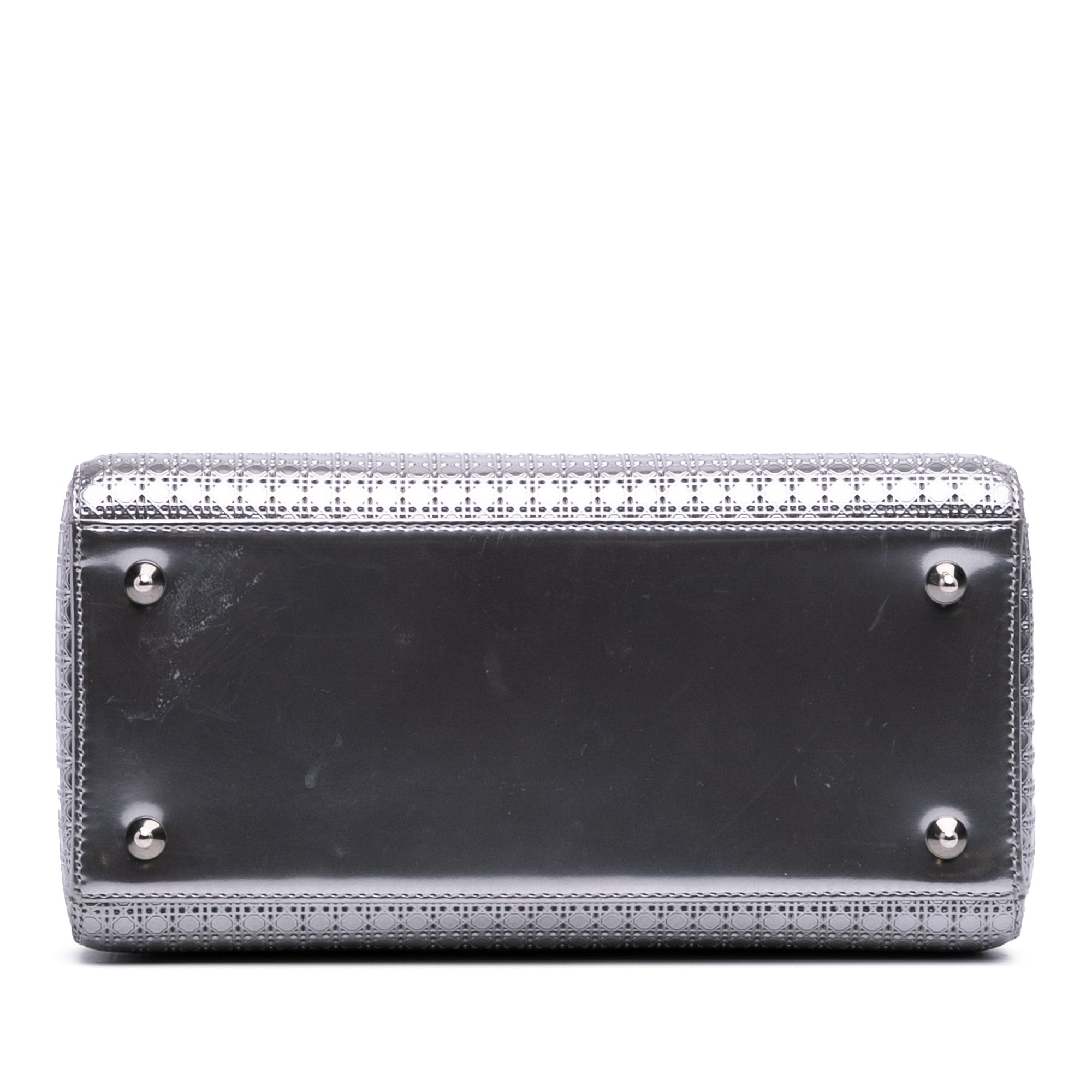 Medium Metallic Patent Microcannage Lady Dior
