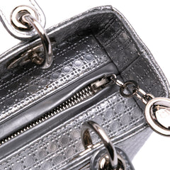 Medium Metallic Patent Microcannage Lady Dior