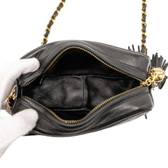 CC Quilted Lambskin Tassel Camera Bag