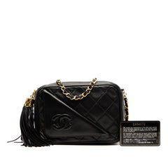 CC Quilted Lambskin Tassel Camera Bag