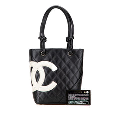 Small Quilted Lambskin Cambon Ligne Tote