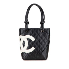 Small Quilted Lambskin Cambon Ligne Tote