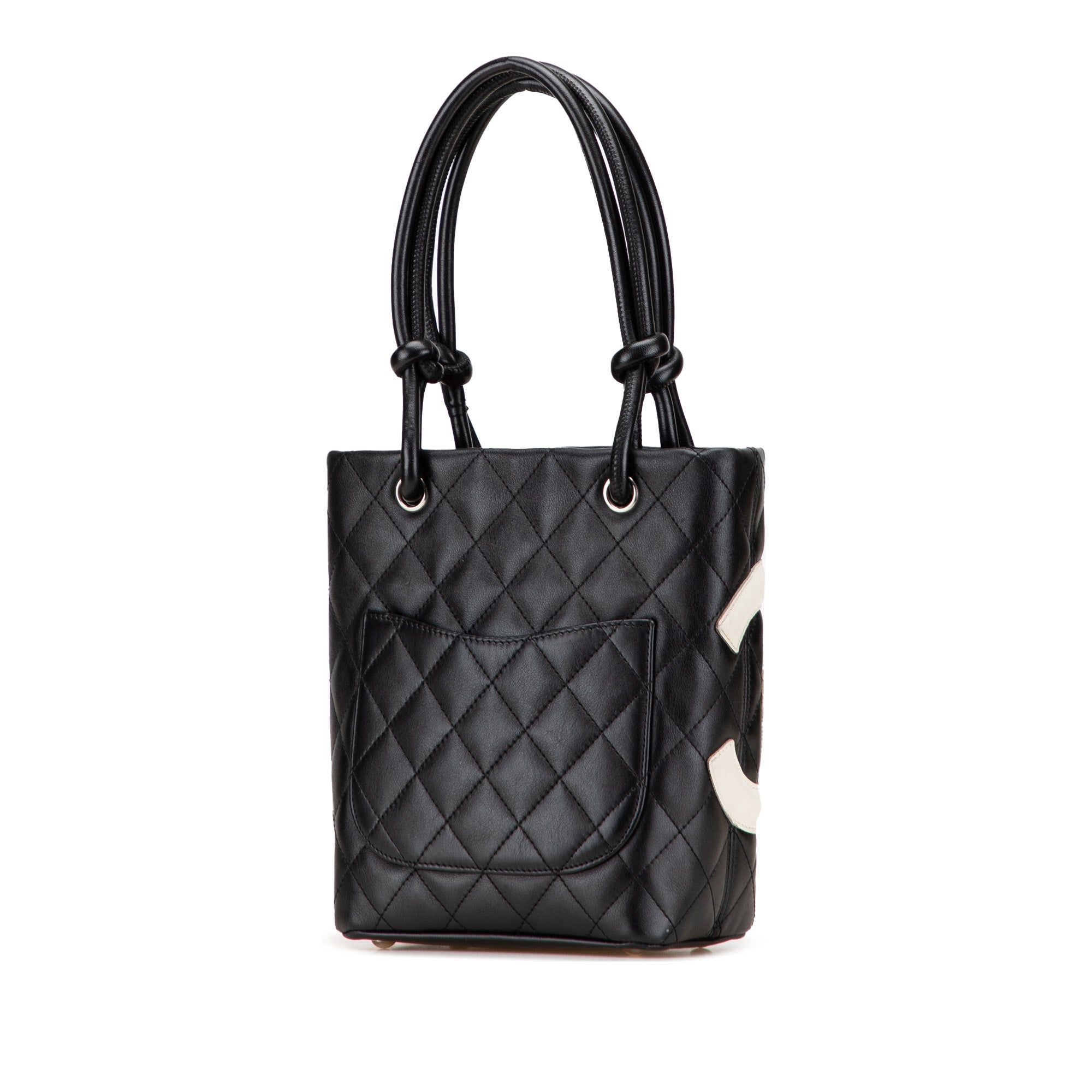 Small Quilted Lambskin Cambon Ligne Tote