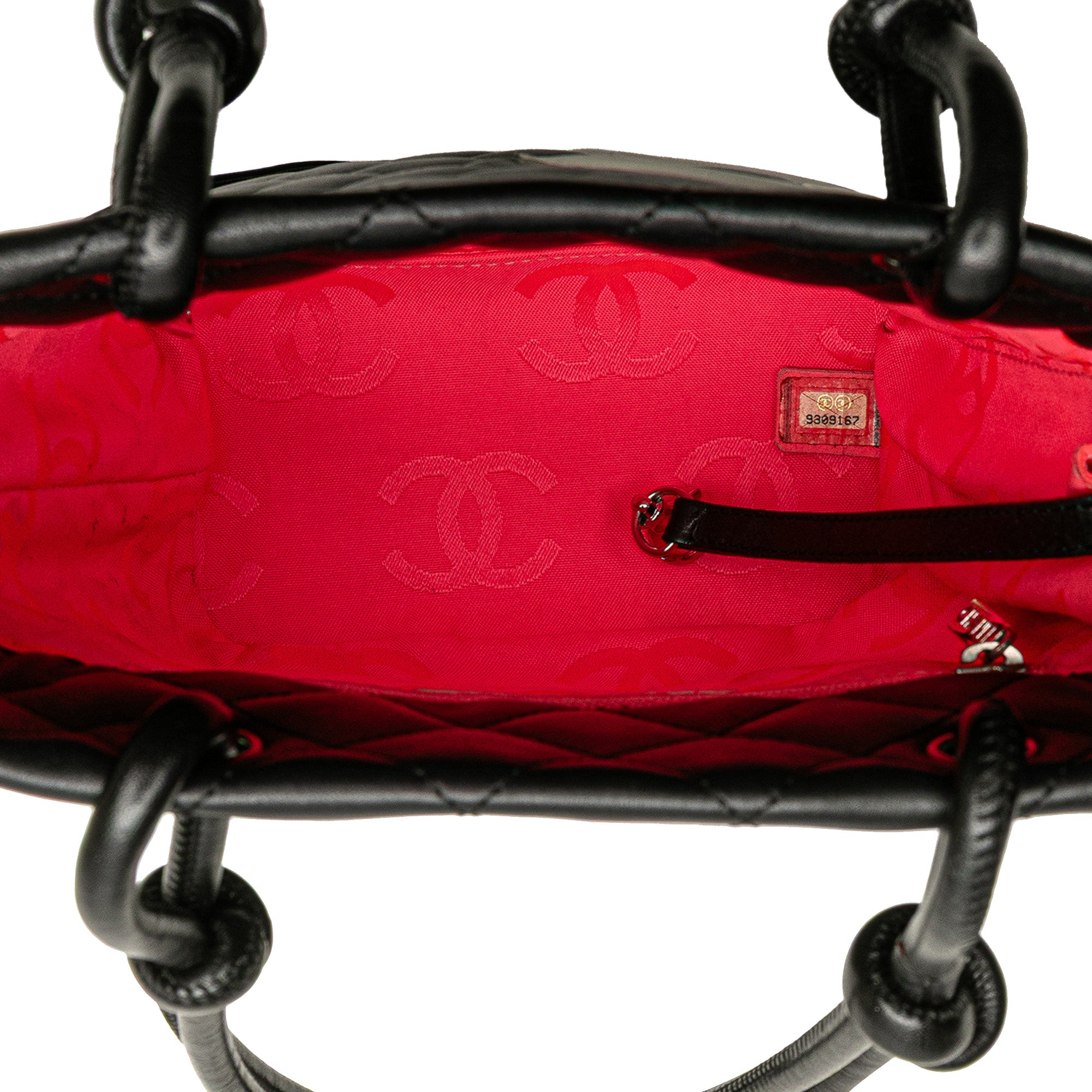 Small Quilted Lambskin Cambon Ligne Tote