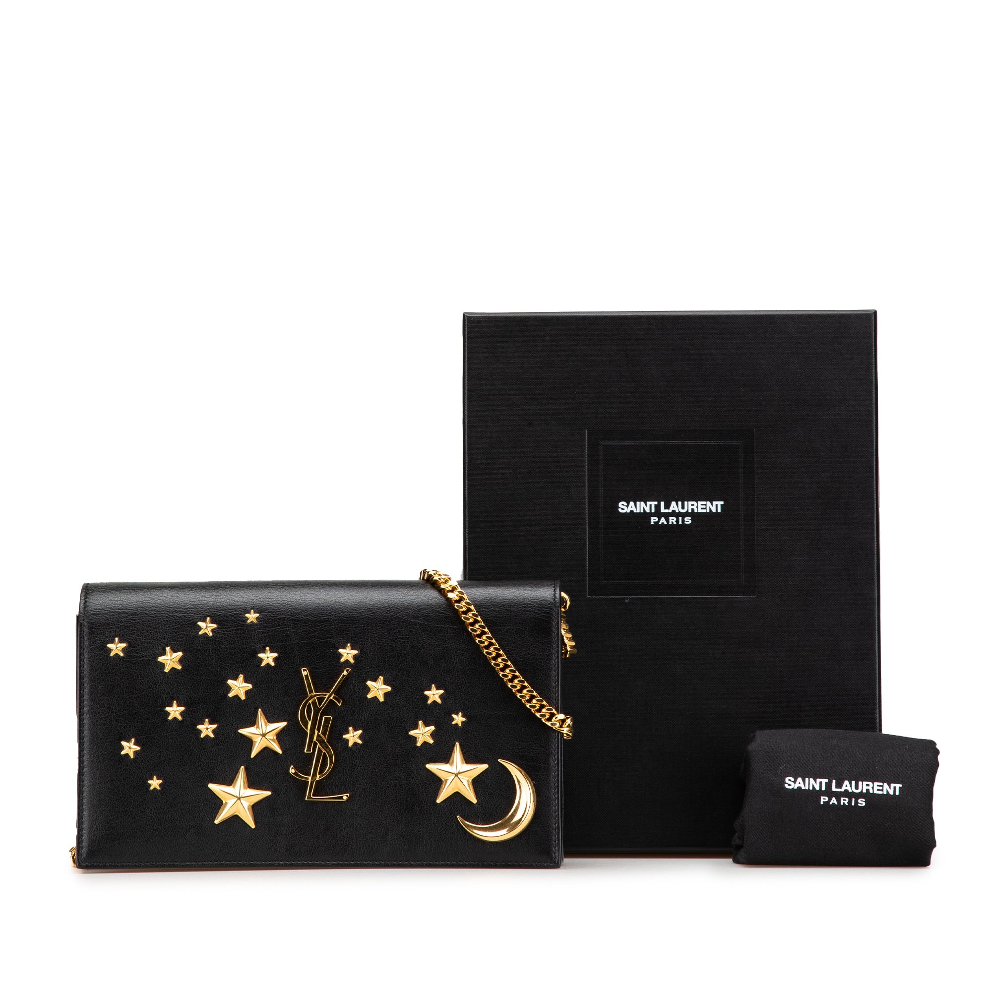 Leather Moon and Star Monogram Kate Wallet On Chain
