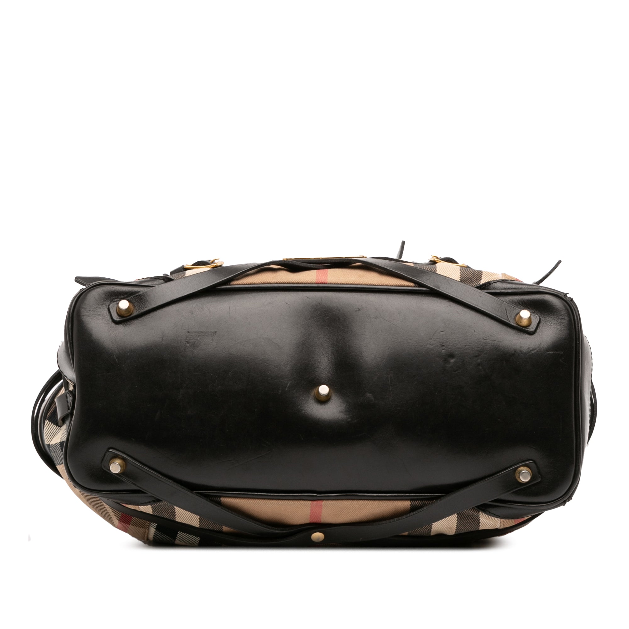 Medium House Check Canvas and Leather Bridle Lynher Tote