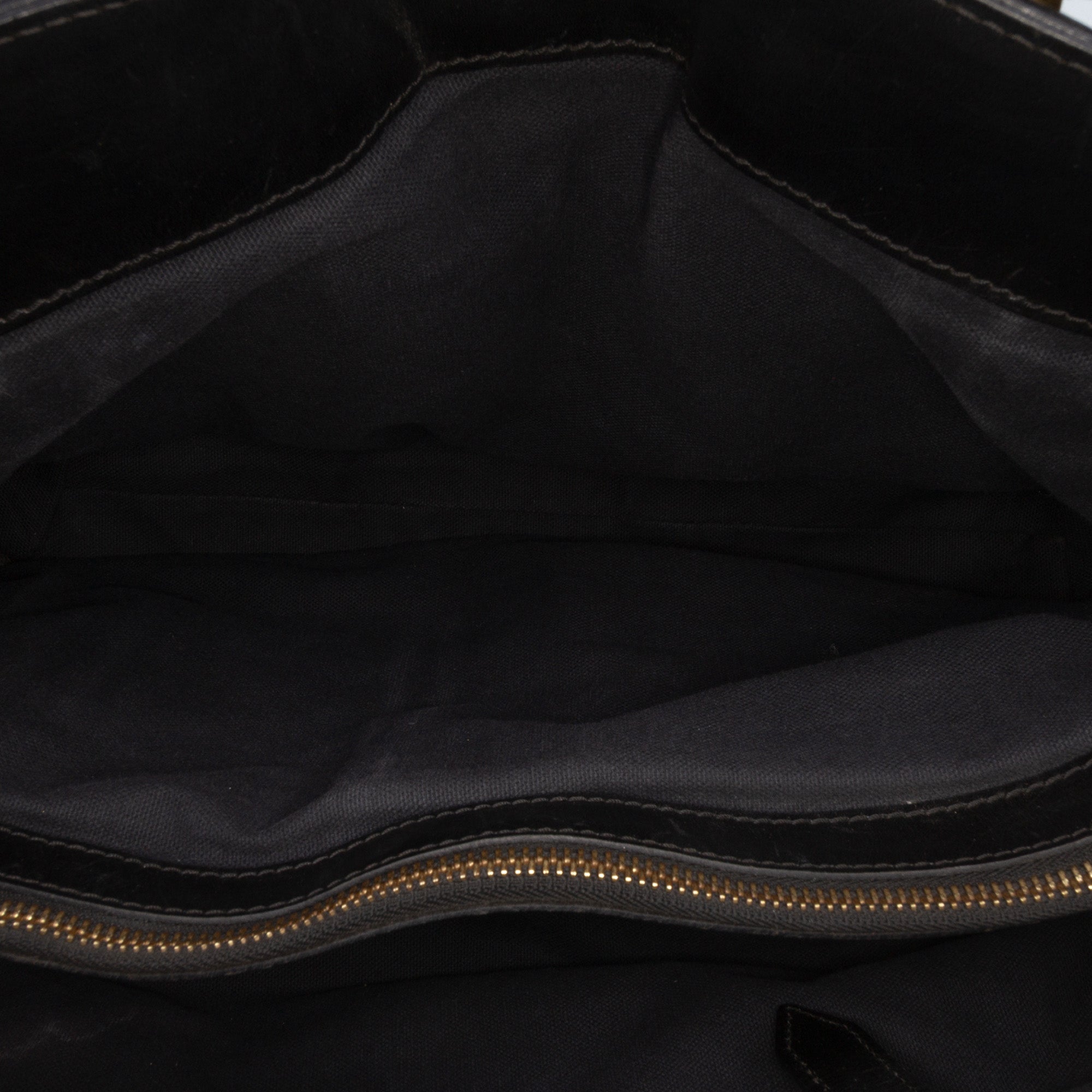 Medium House Check Canvas and Leather Bridle Lynher Tote