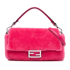 Shearling Baguette Satchel