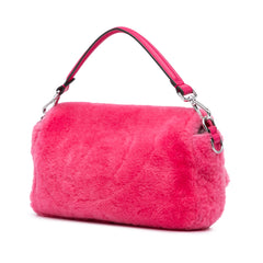 Shearling Baguette Satchel