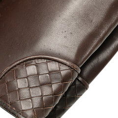 Intrecciato Trimmed Leather Clutch