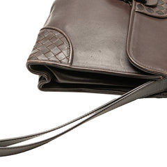 Intrecciato Trimmed Leather Clutch