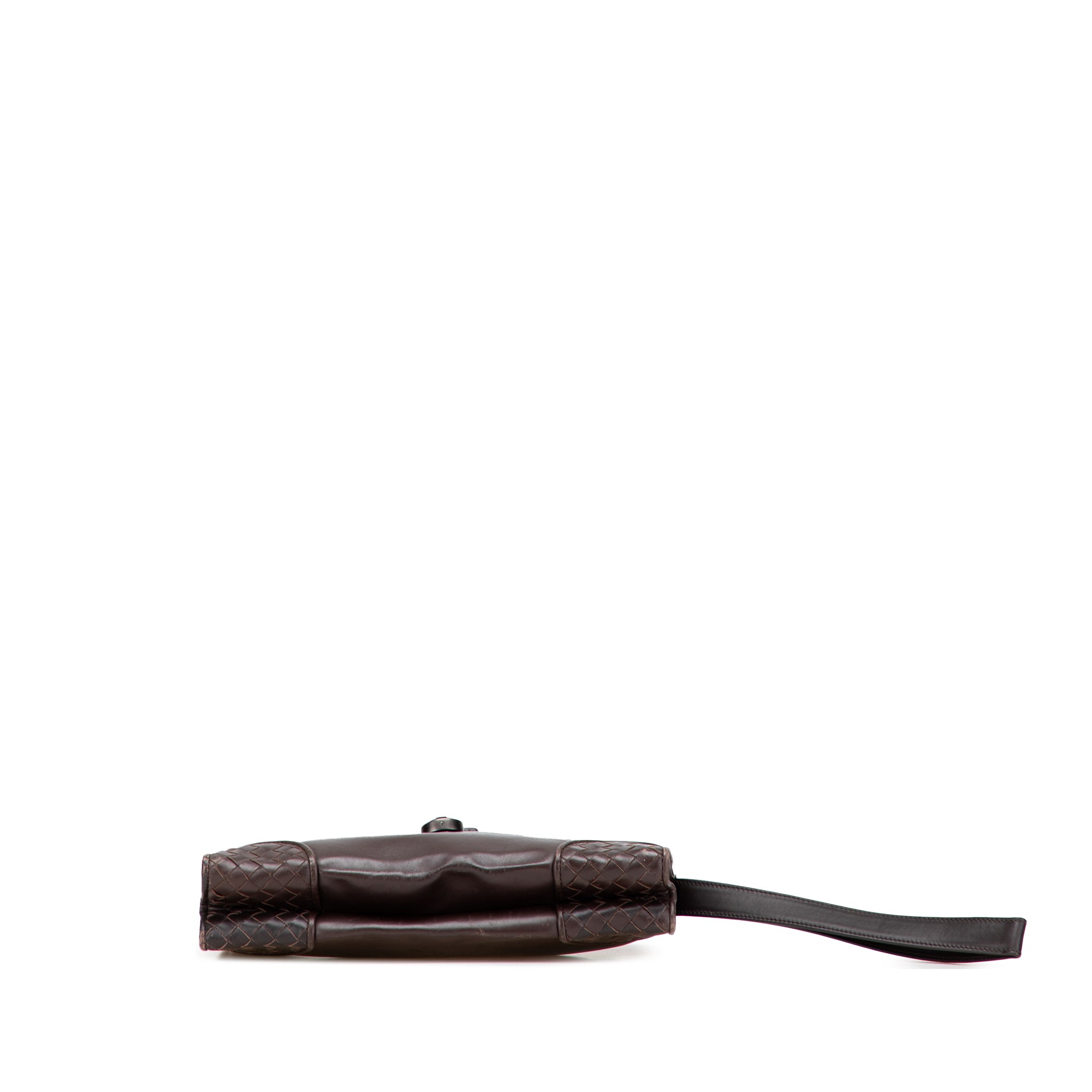 Intrecciato Trimmed Leather Clutch
