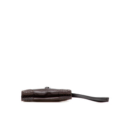 Intrecciato Trimmed Leather Clutch