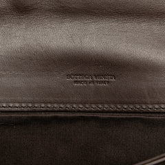 Intrecciato Trimmed Leather Clutch