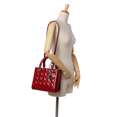 Medium Patent Cannage Lady Dior