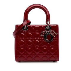 Medium Patent Cannage Lady Dior