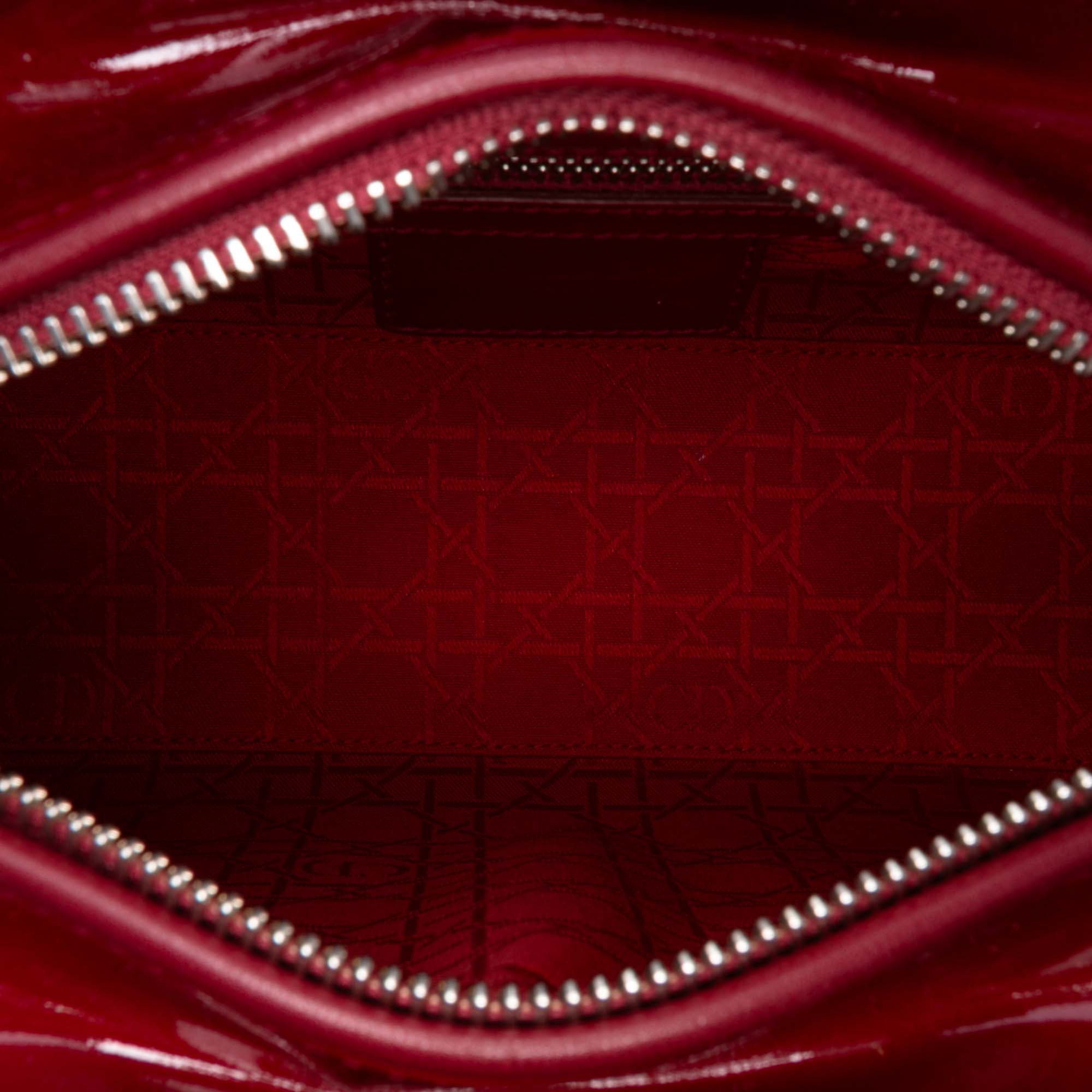 Medium Patent Cannage Lady Dior