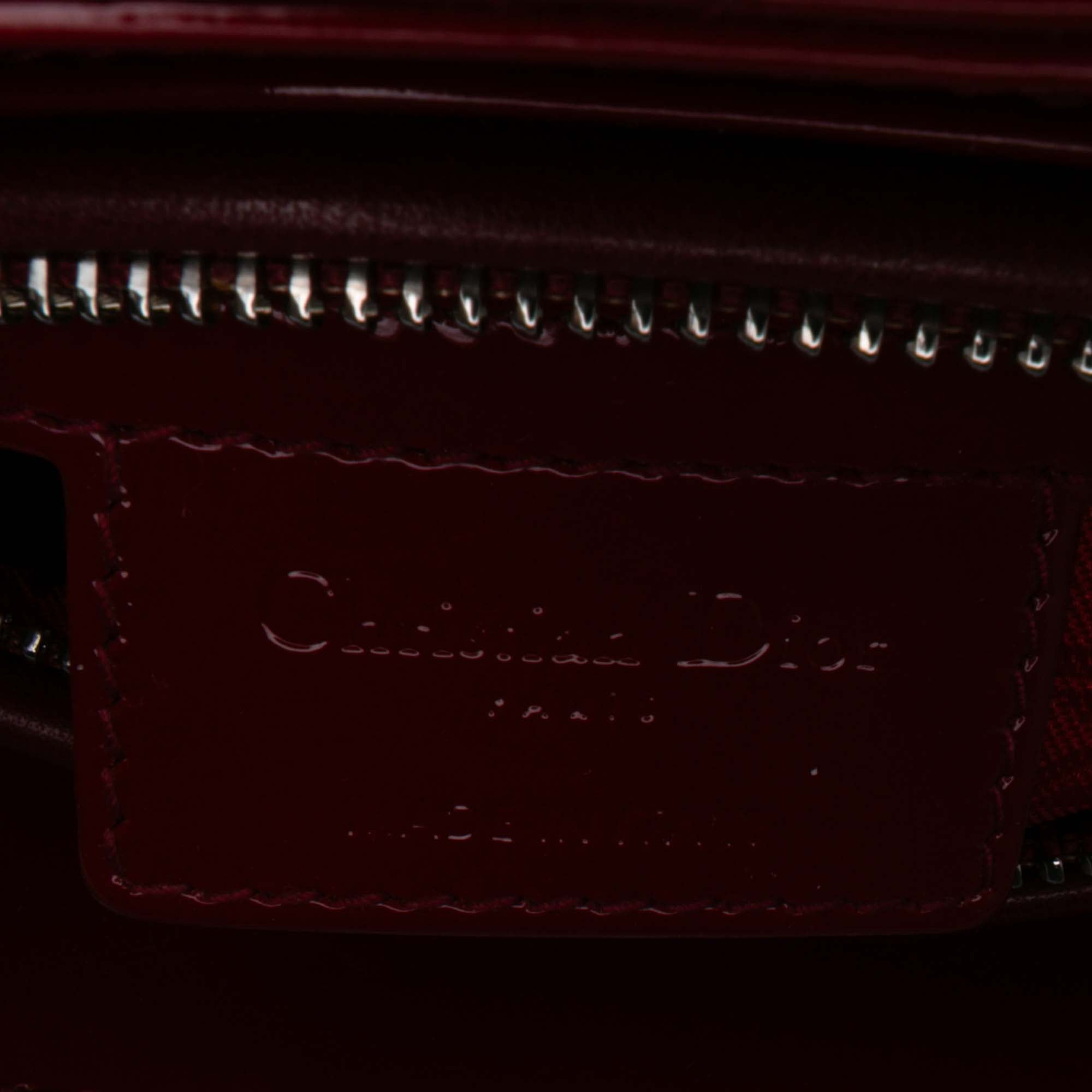 Medium Patent Cannage Lady Dior