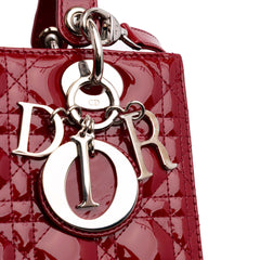 Medium Patent Cannage Lady Dior