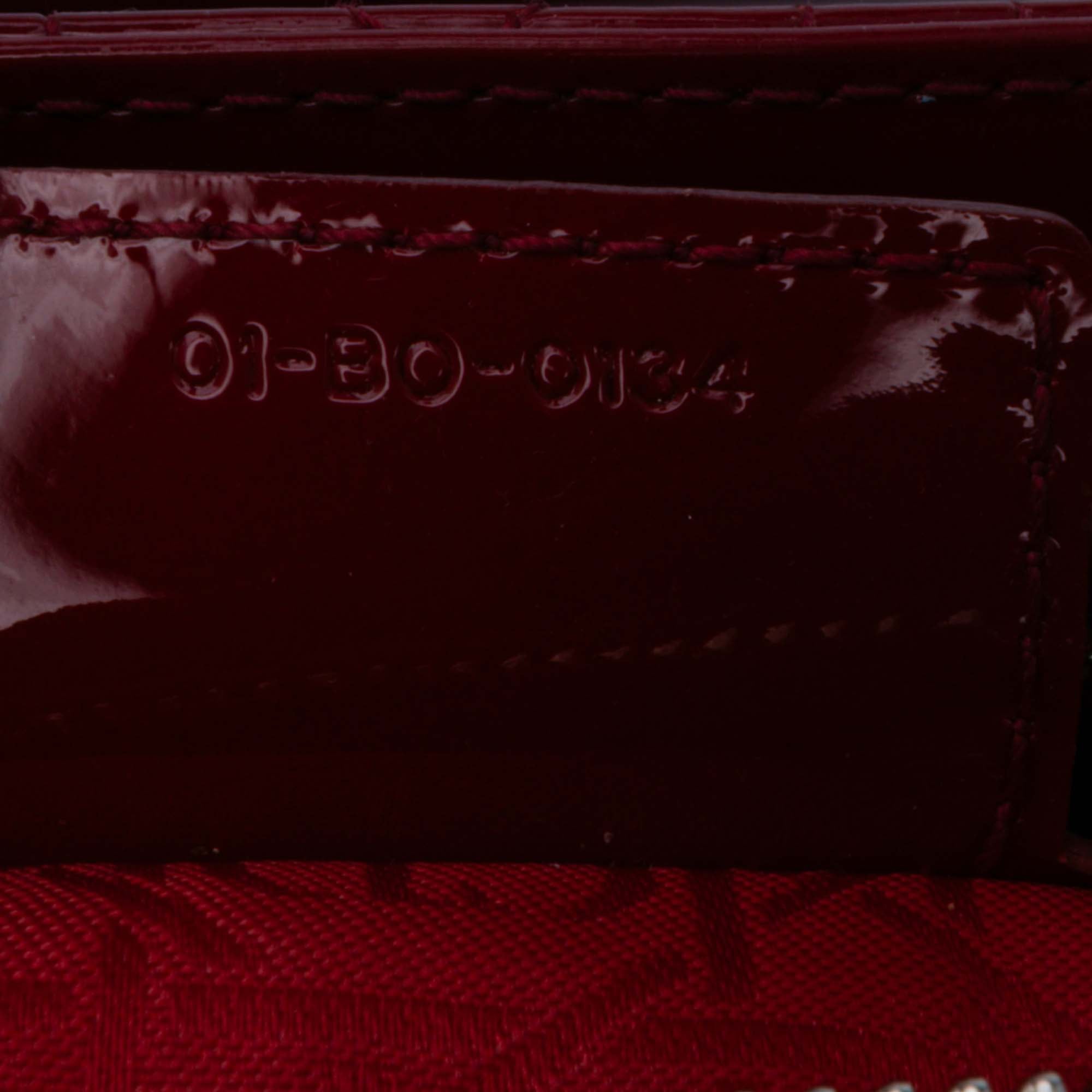 Medium Patent Cannage Lady Dior