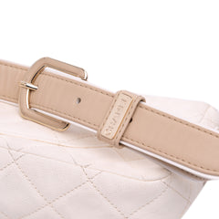 Medium CC Quilted Caviar Buckle Strap Messenger Bag