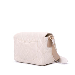 Medium CC Quilted Caviar Buckle Strap Messenger Bag