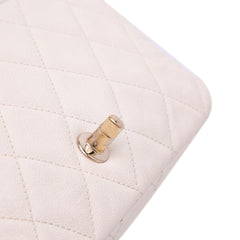 Medium CC Quilted Caviar Buckle Strap Messenger Bag