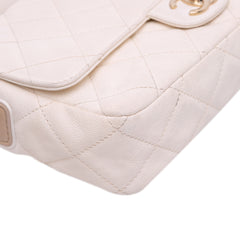 Medium CC Quilted Caviar Buckle Strap Messenger Bag