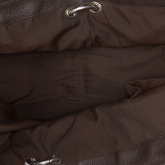 Large Pebbled Calfskin Bamboo Bar Tote
