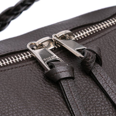 Large Pebbled Calfskin Bamboo Bar Tote