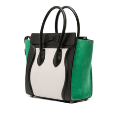 Micro Tricolor Nubuck and Calfskin Luggage Tote