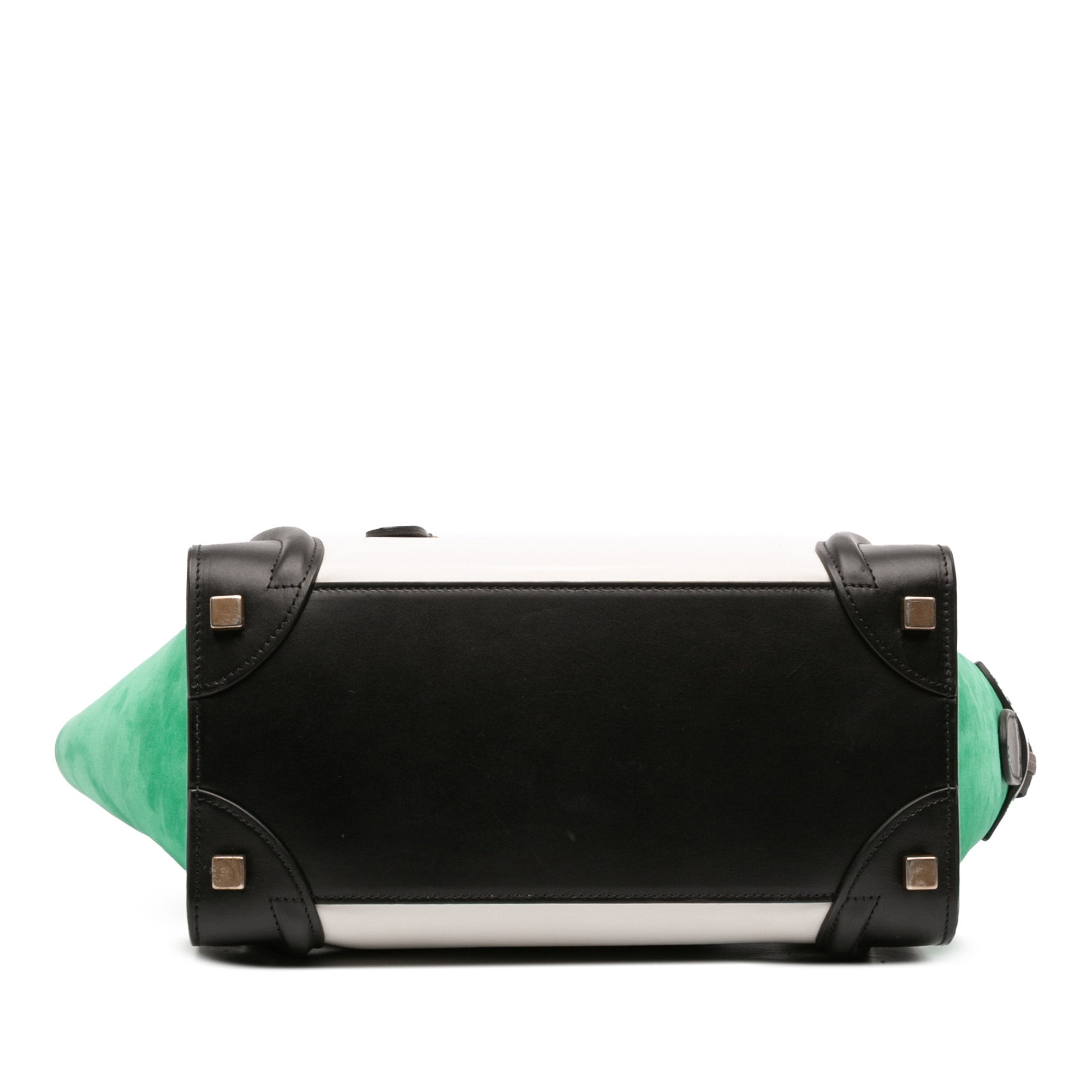 Micro Tricolor Nubuck and Calfskin Luggage Tote