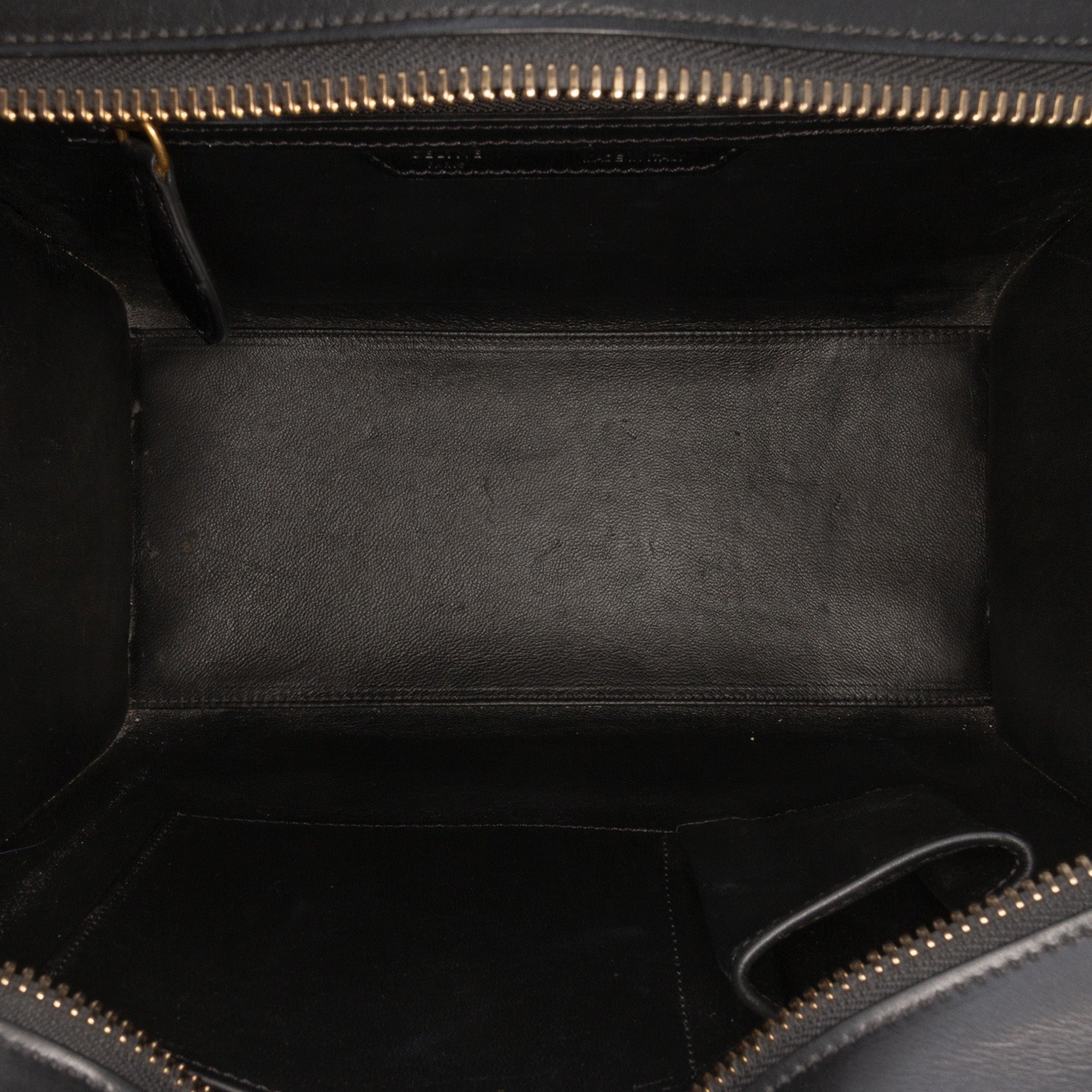 Micro Tricolor Nubuck and Calfskin Luggage Tote