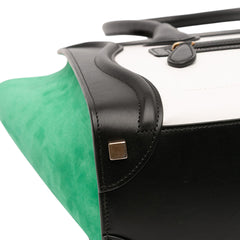 Micro Tricolor Nubuck and Calfskin Luggage Tote