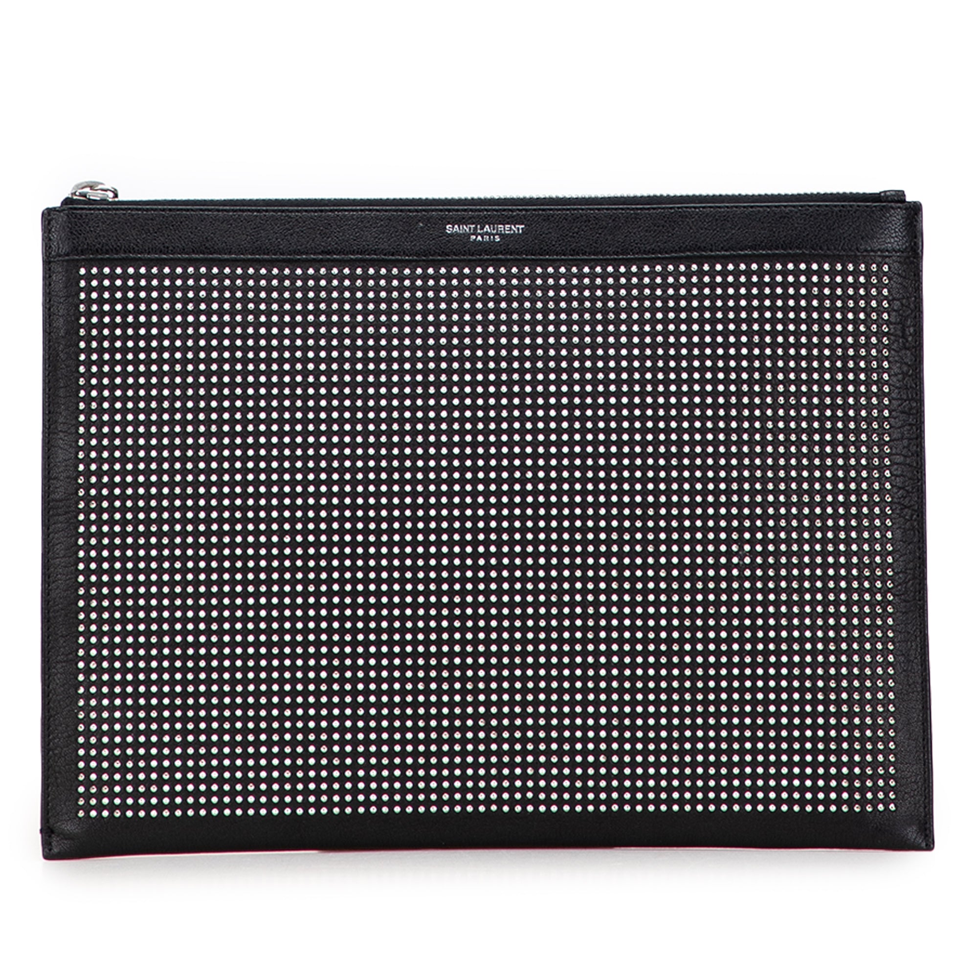Studded Leather Clutch