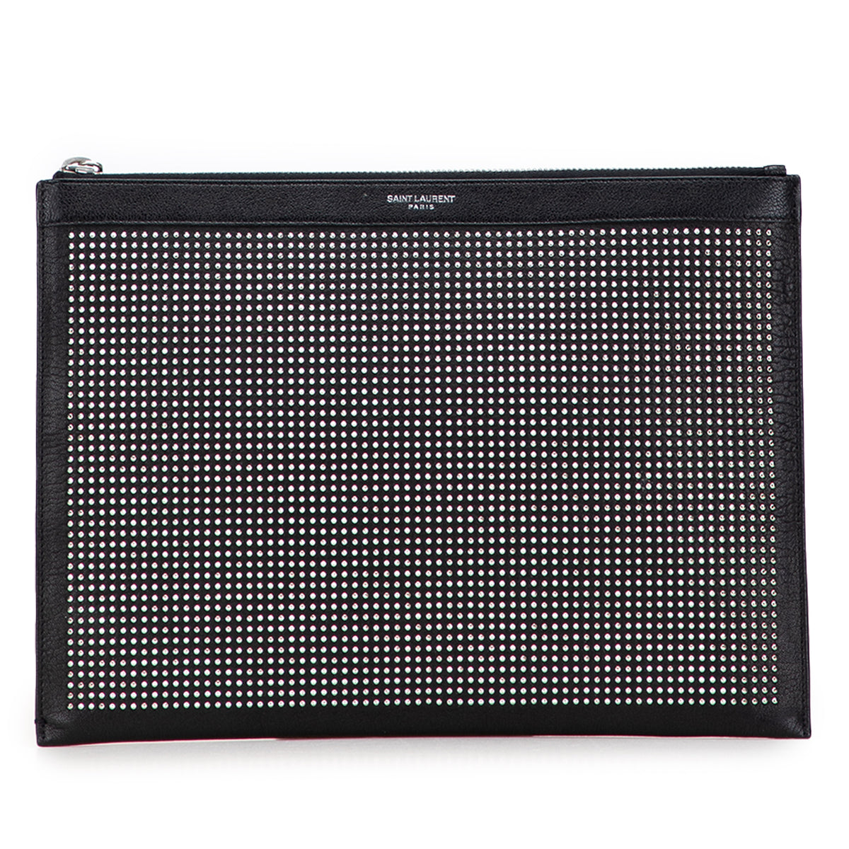 Studded Leather Clutch