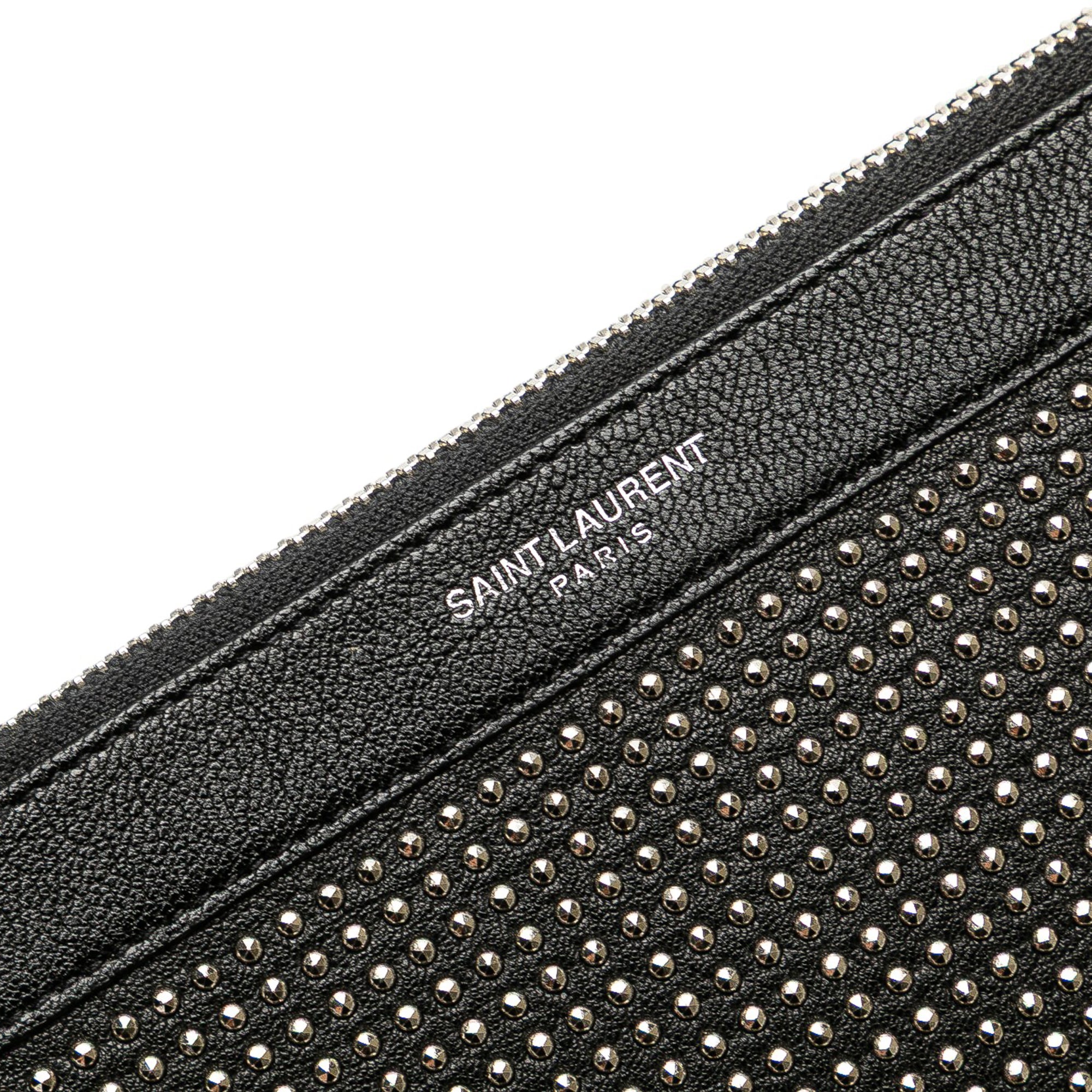 Studded Leather Clutch