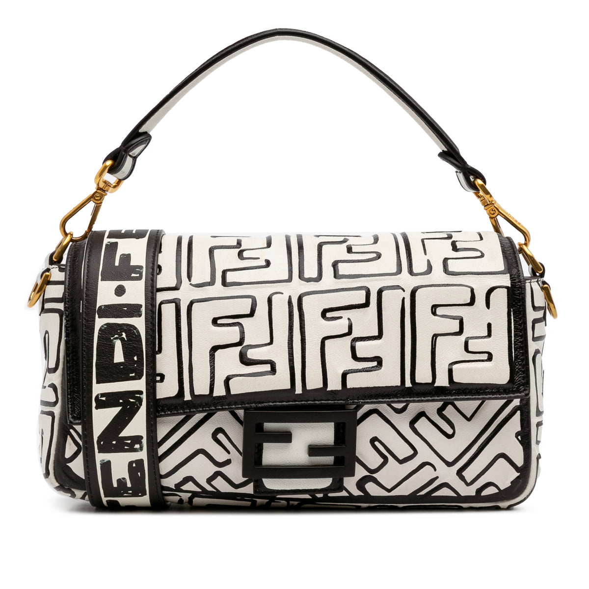 Joshua Vides California Sky Medium Embossed Leather Baguette Satchel