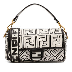 Joshua Vides California Sky Medium Embossed Leather Baguette Satchel