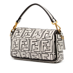 Joshua Vides California Sky Medium Embossed Leather Baguette Satchel