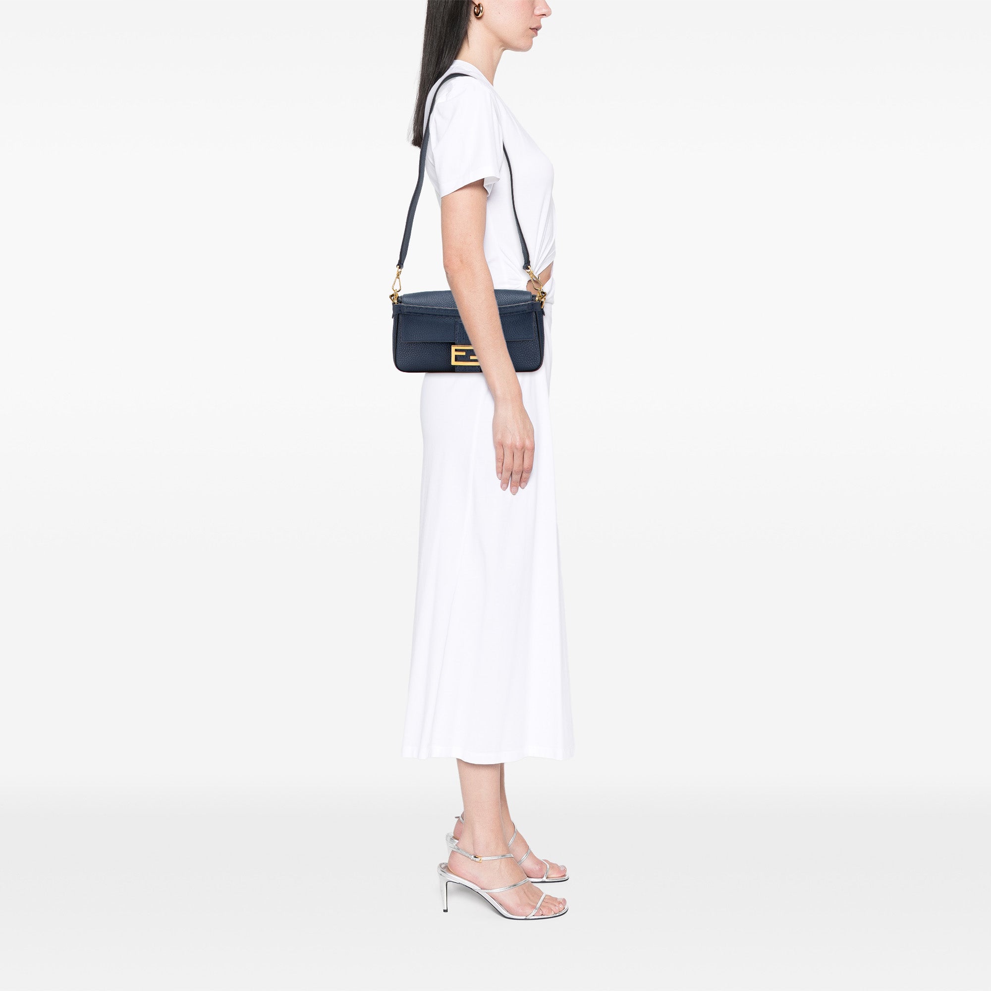 Leather Selleria Baguette Satchel