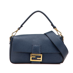 Leather Selleria Baguette Satchel