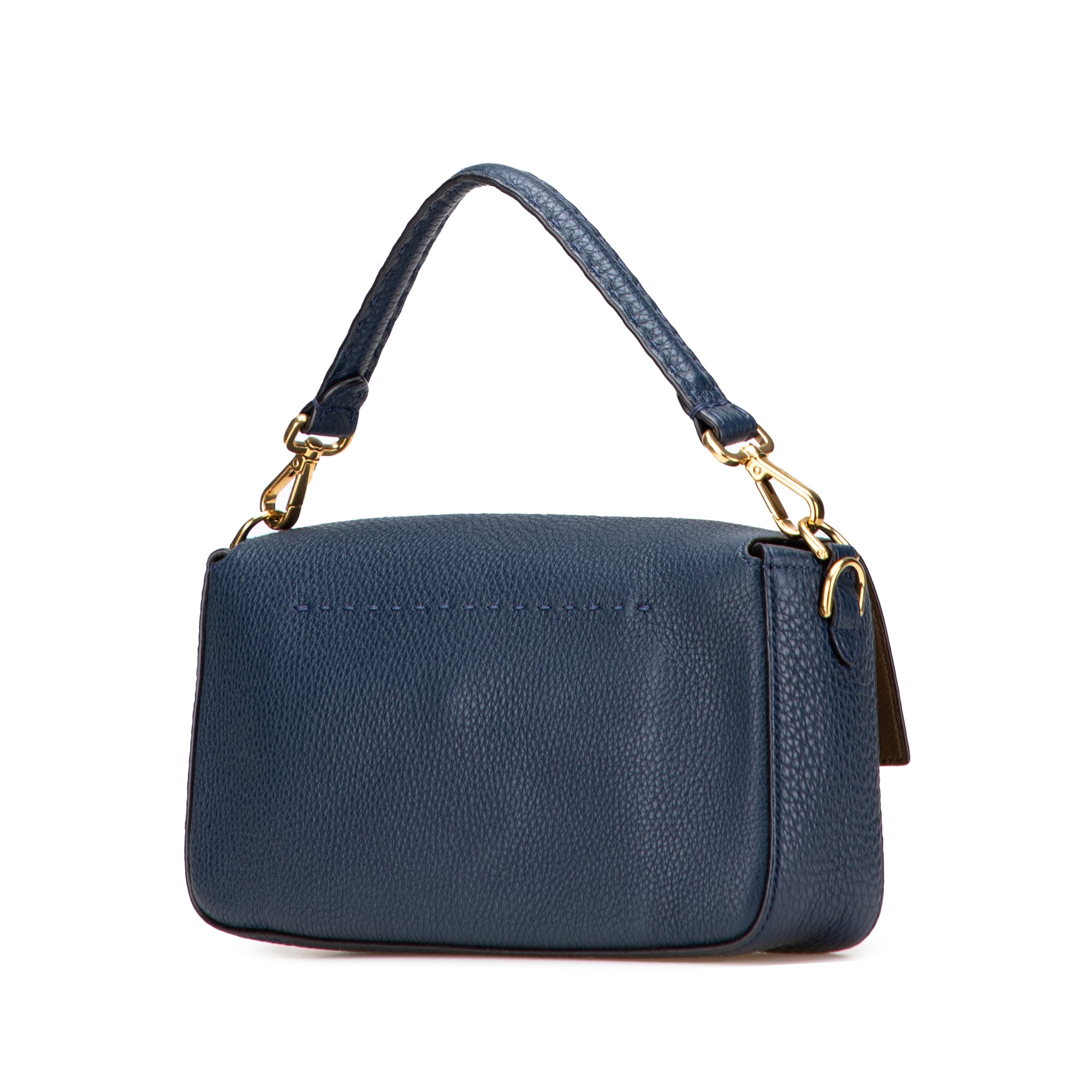 Leather Selleria Baguette Satchel
