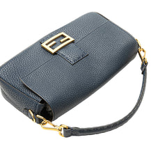 Leather Selleria Baguette Satchel