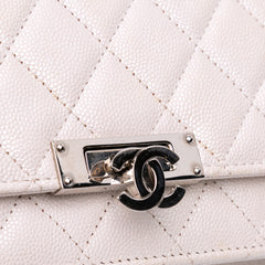 Quilted Caviar Golden Class Wallet On Chain