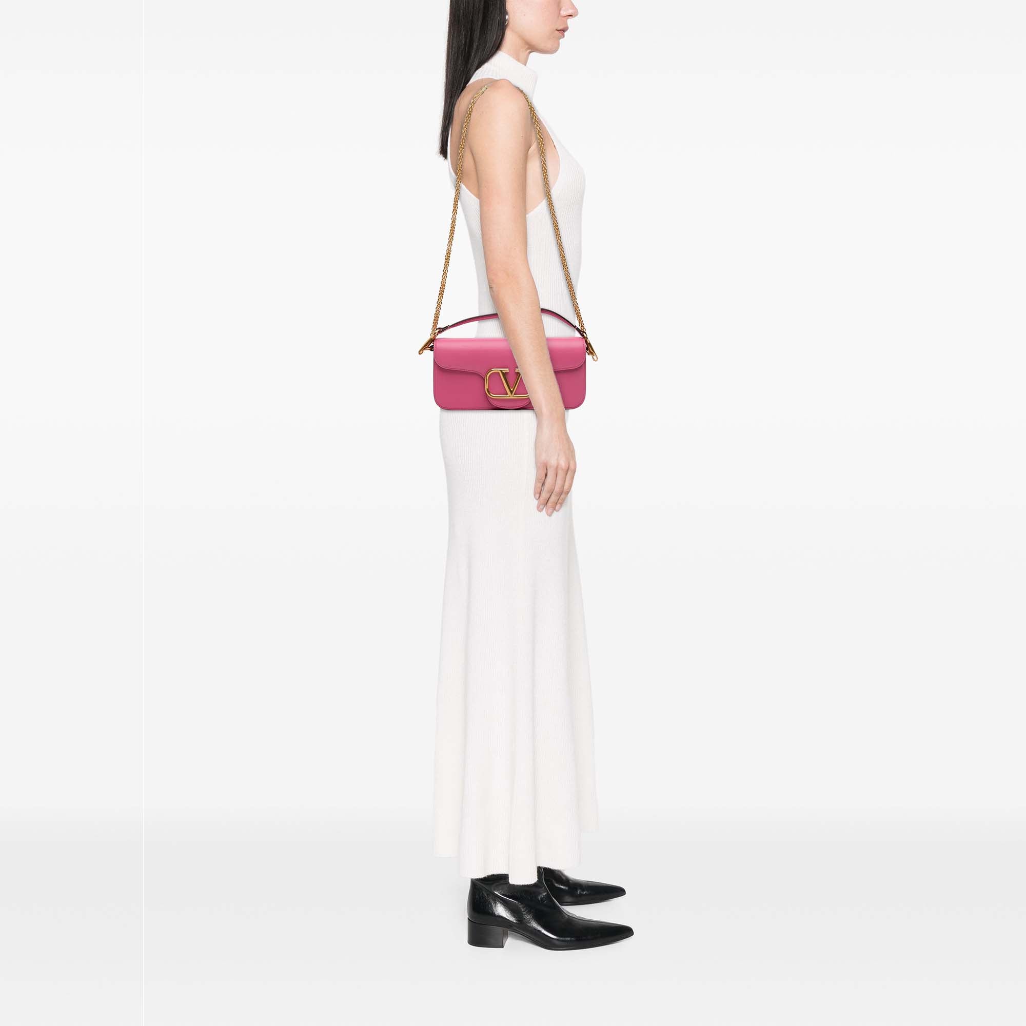 Medium Calfskin VLogo Loco Satchel